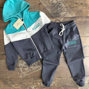 Erkek Çocuk Kapşonlu Fermuarlı Takım