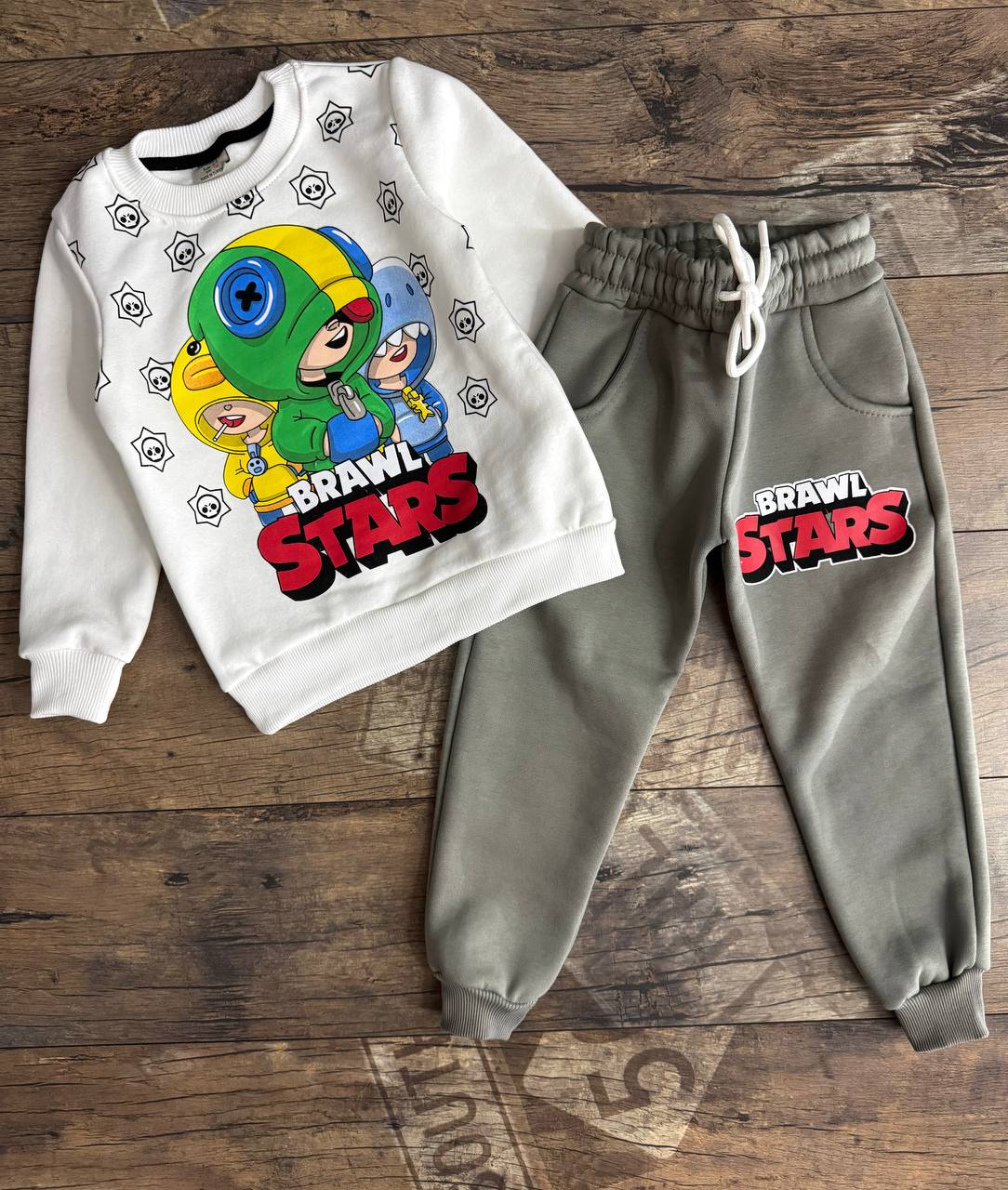 Erkek Çocuk 3ip Şardonlu Baskılı Takım - Görsel 3