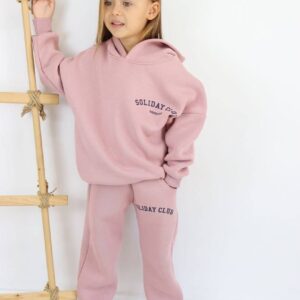 kız Çocuk kapşonlu Şardonlu takım