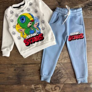 Erkek Çocuk 3ip Şardonlu Baskılı Takım