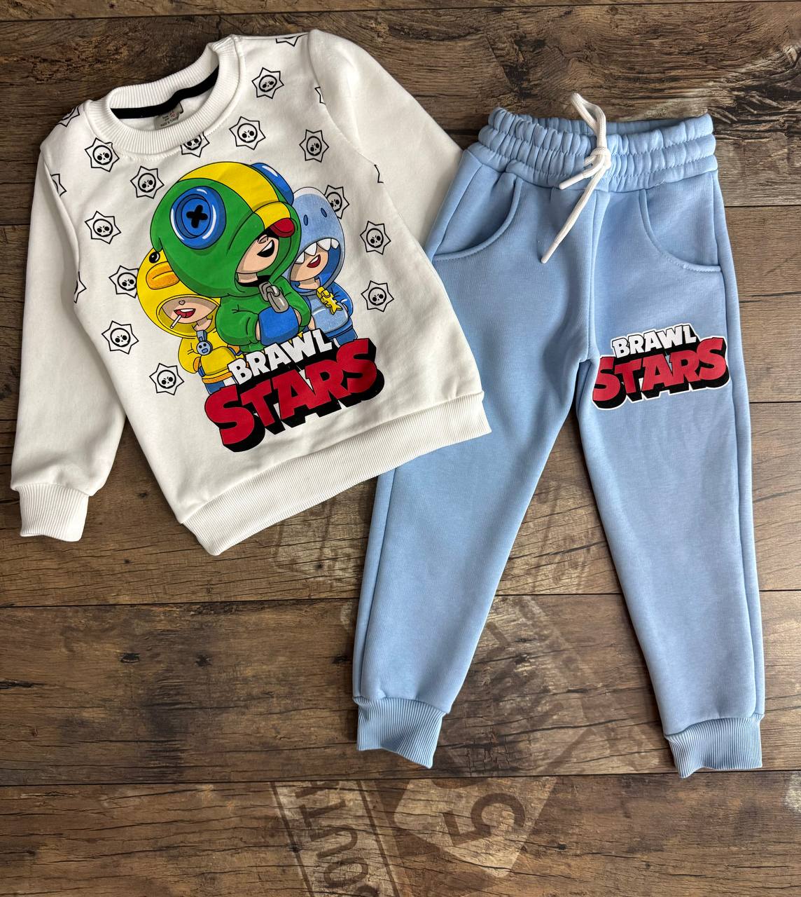 Erkek Çocuk 3ip Şardonlu Baskılı Takım