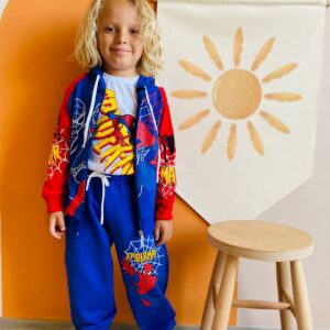 Erkek Çocuk 3Lü Uzun Kollu Kapşonlu Takım