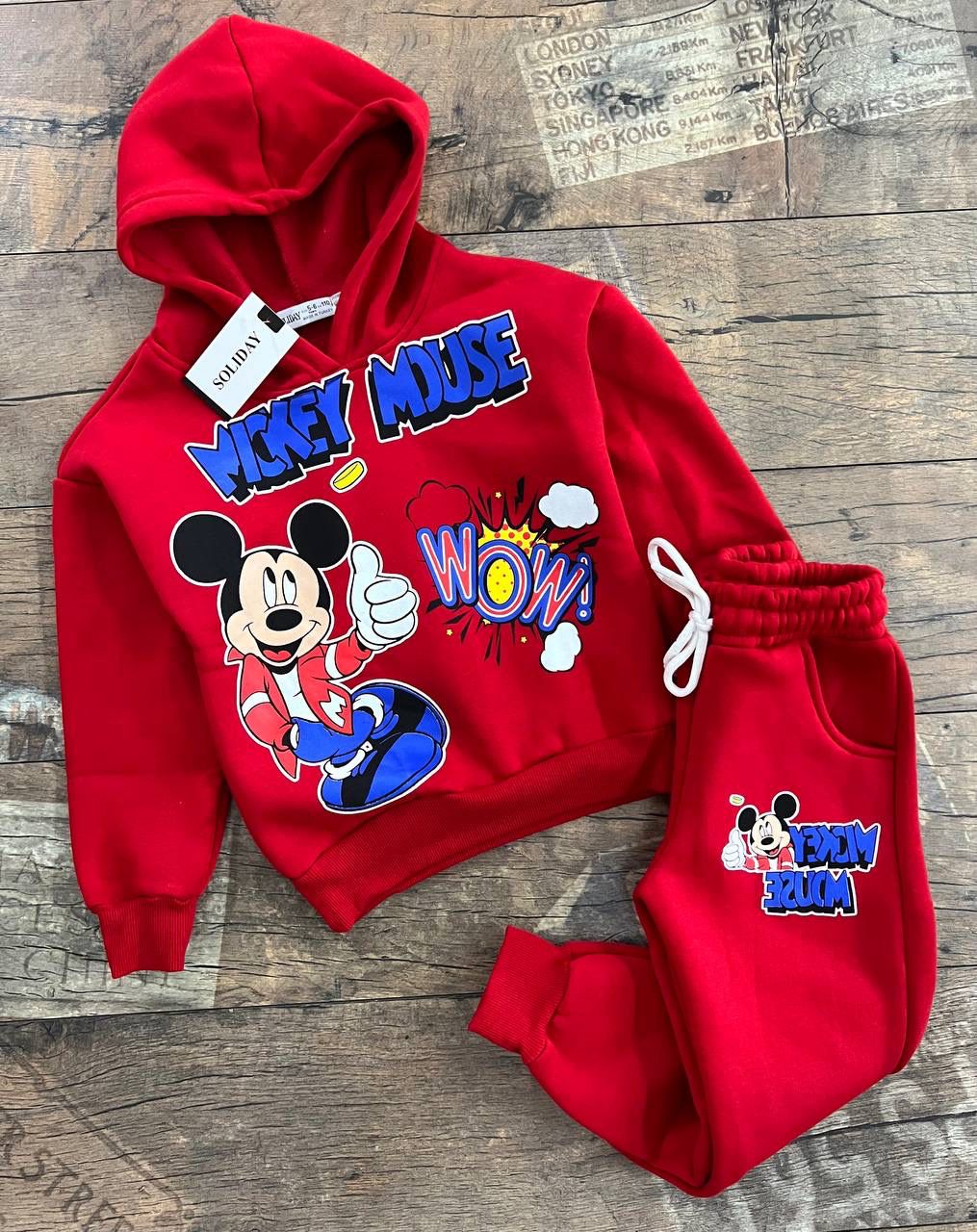 erkek Çocuk Şardonlu kapşonlu takım