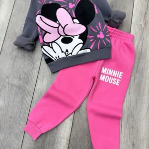 Kız Çocuk Şardonlşu Baskılı Takım