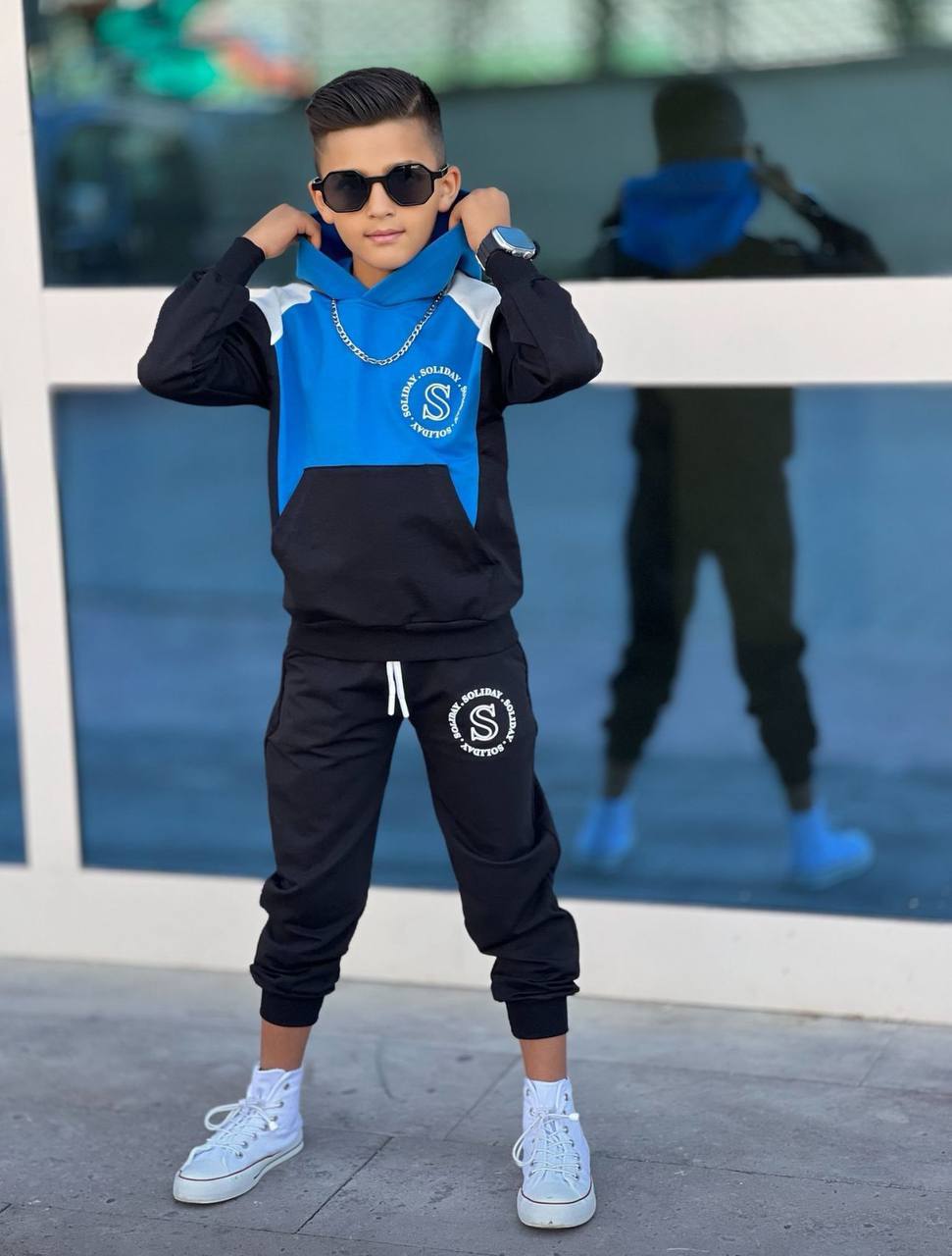 Enjeksiyon Baskı Kapşonlu Erkek Çocuk Takım
