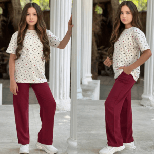 Keten Pantolon Kız Takımı